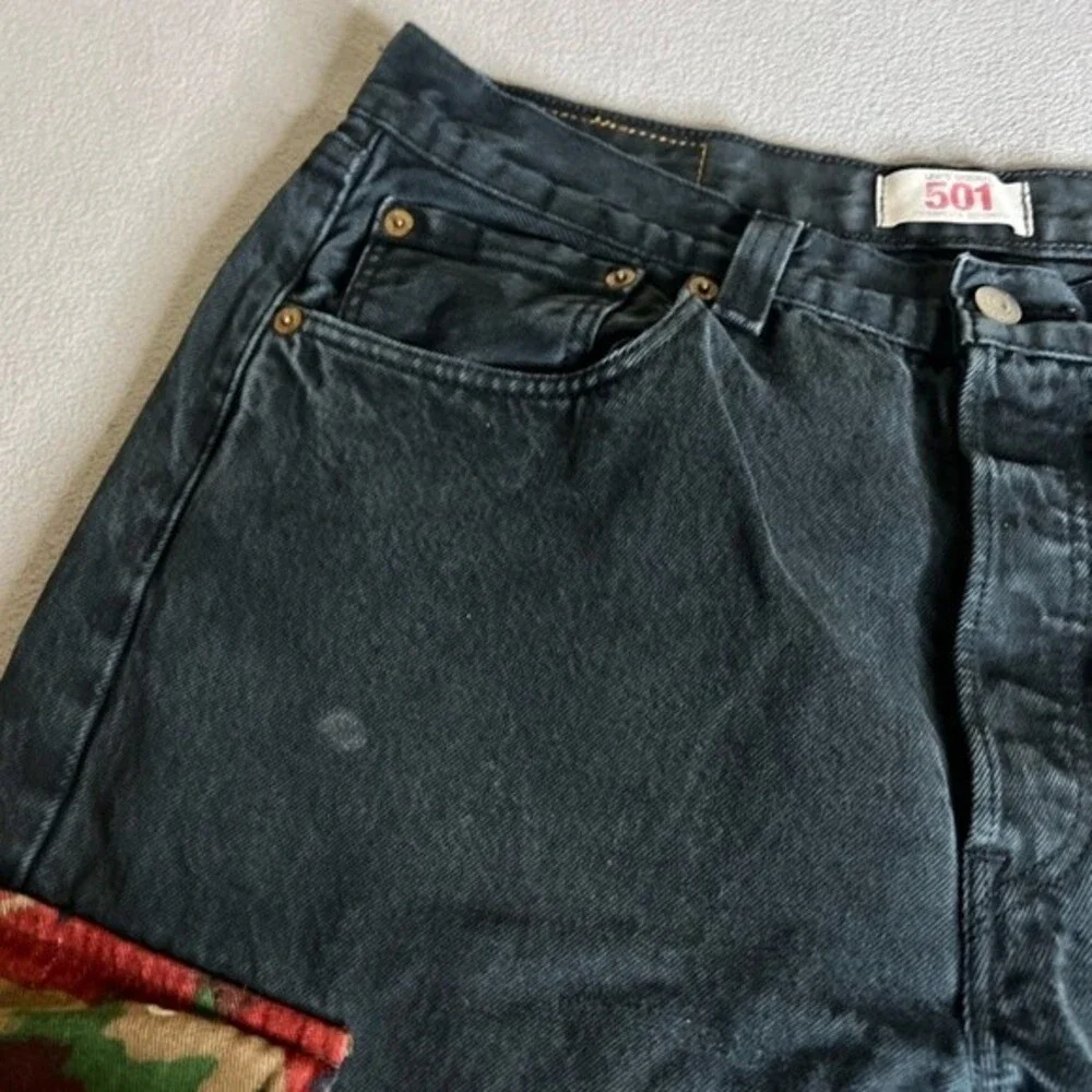 Vintage Levis 501 Cargo Double XX Straight Button Fly Jeans Mens Sz 33 x 33